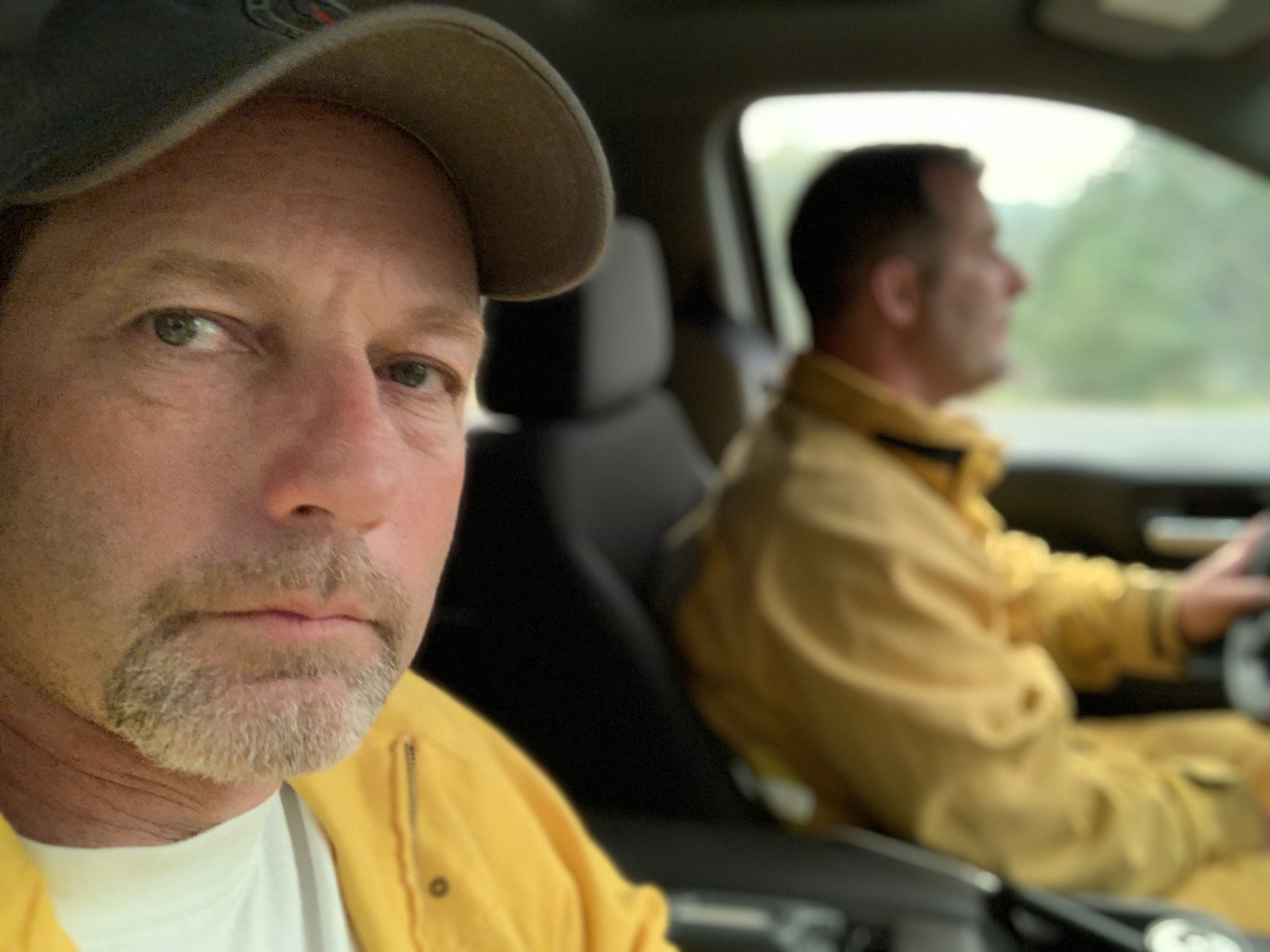 Stuart Mitchell conducting an on-site wildfire property assessment in Sonoma County